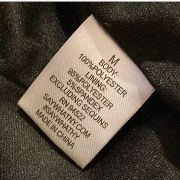 “Say What?” Woman’s High waisted Black & Gold Mesh floral sequin shorts medium - Picture 7 of 8